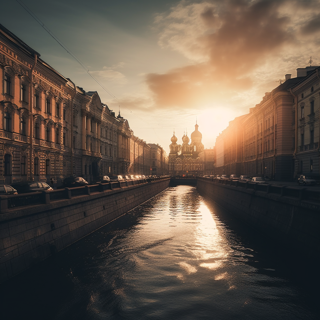 Санкт-Петербург а рассвете