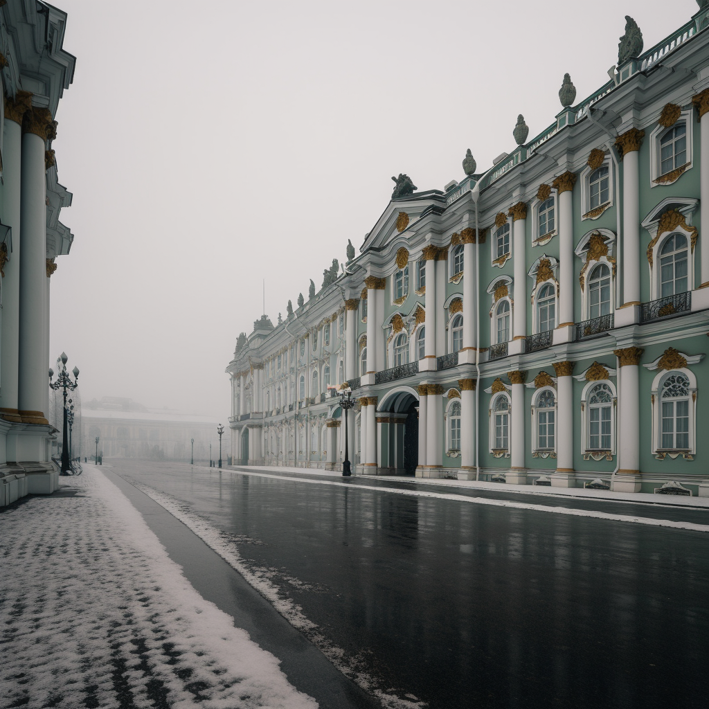 Санкт Петербург снегом припорошен