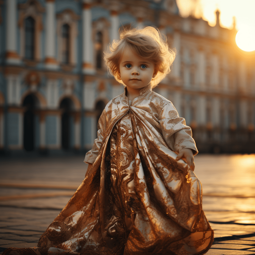 ребенок на площади Петербурга